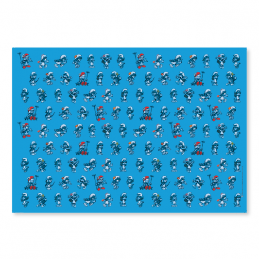 Feuille papier cadeau Les Schtroumpfs - principal