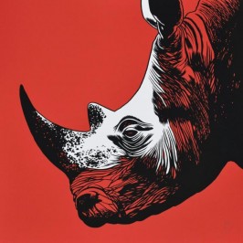 Sérigraphie Red Rhino
