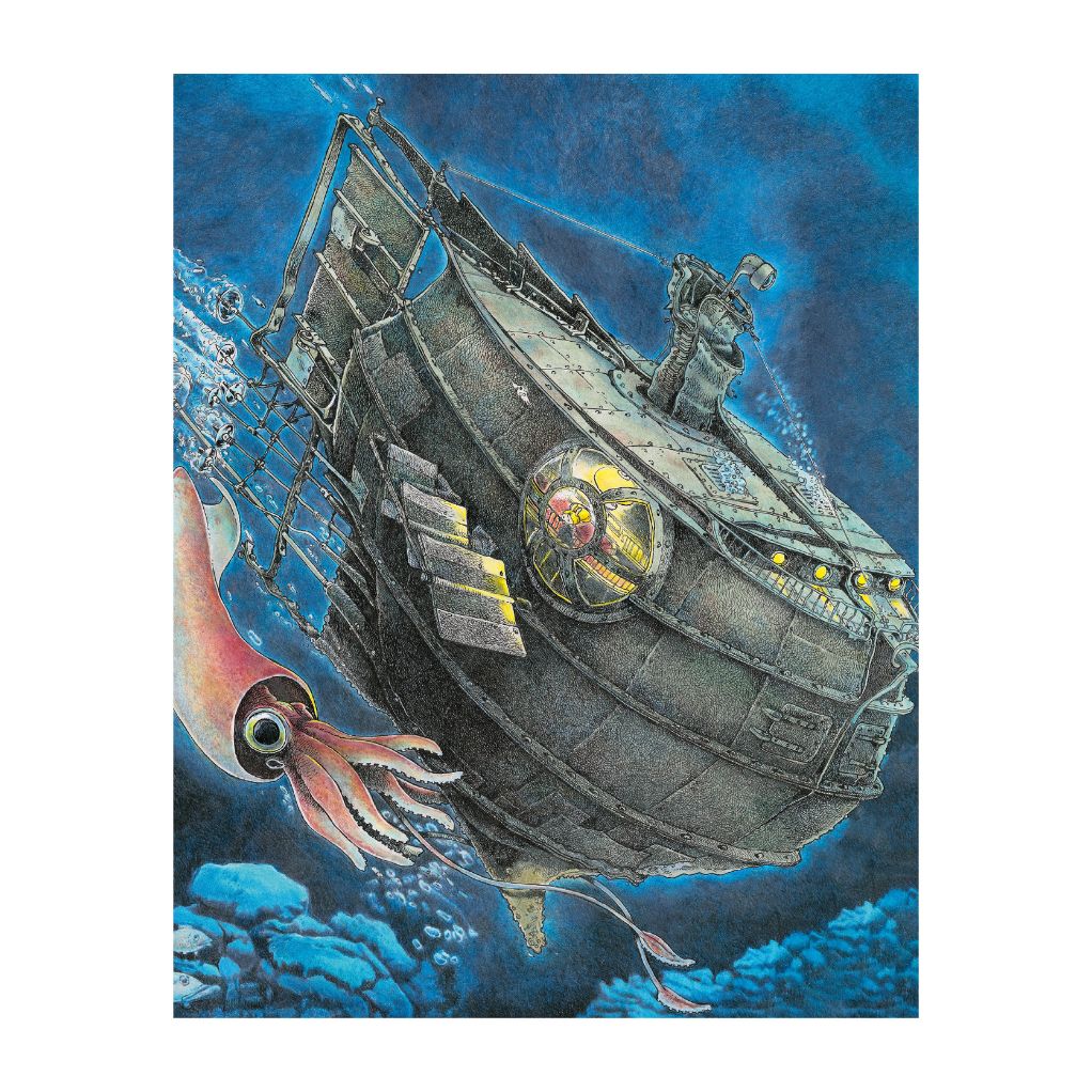 Tirage d'art Nautilus A 20 000 Lieues de la Carotte Bleue - Sébastien Telleschi - principal