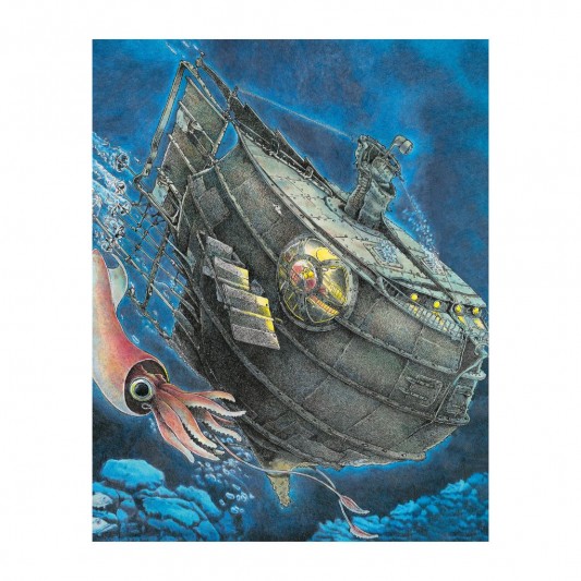 Tirage d'art Nautilus A 20 000 Lieues de la Carotte Bleue - Sébastien Telleschi - principal
