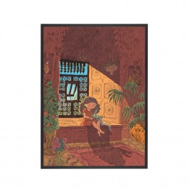 Digigraphie Joann Sfar Le Chat du Rabbin - Zlabya et le Chat