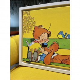 Tableau Boule et Bill 4 - La lecture 80x80 cm