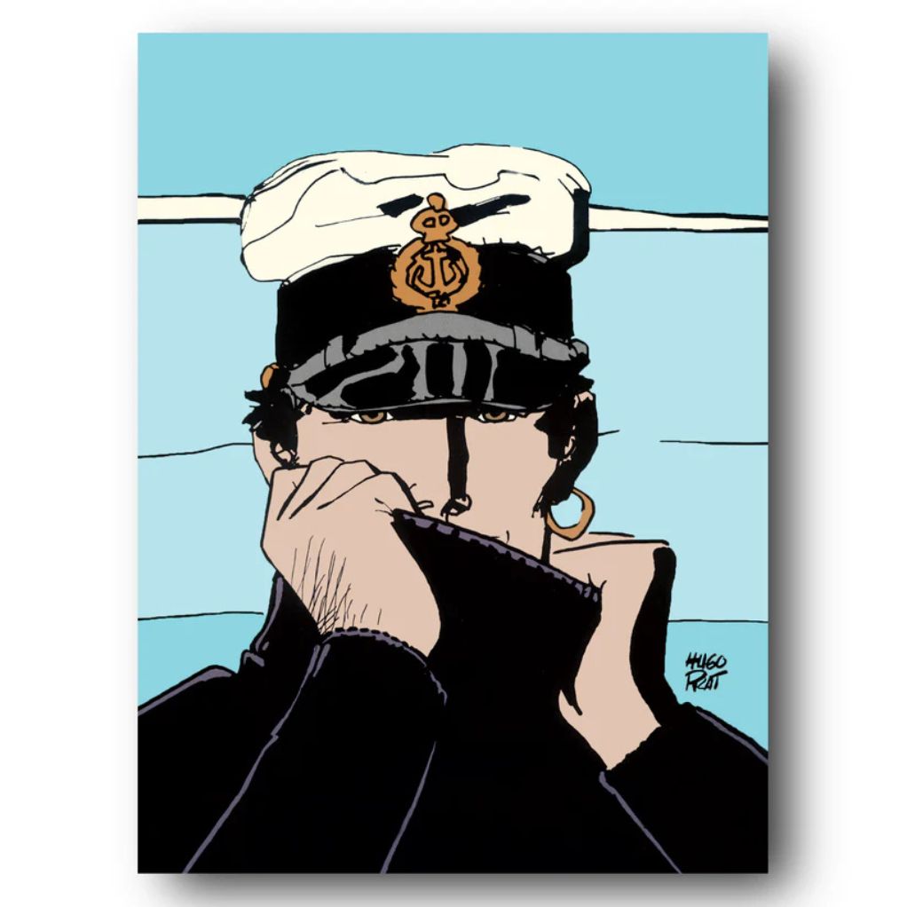 Tableau Corto Maltese 6 - Portrait bleu ciel 50x70 cm - principal