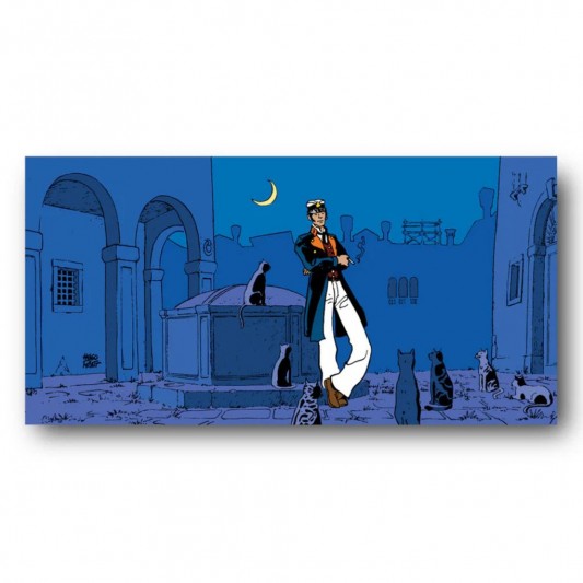 Tableau Corto Maltese 3 - Corto et les chats 100x50 cm - principal