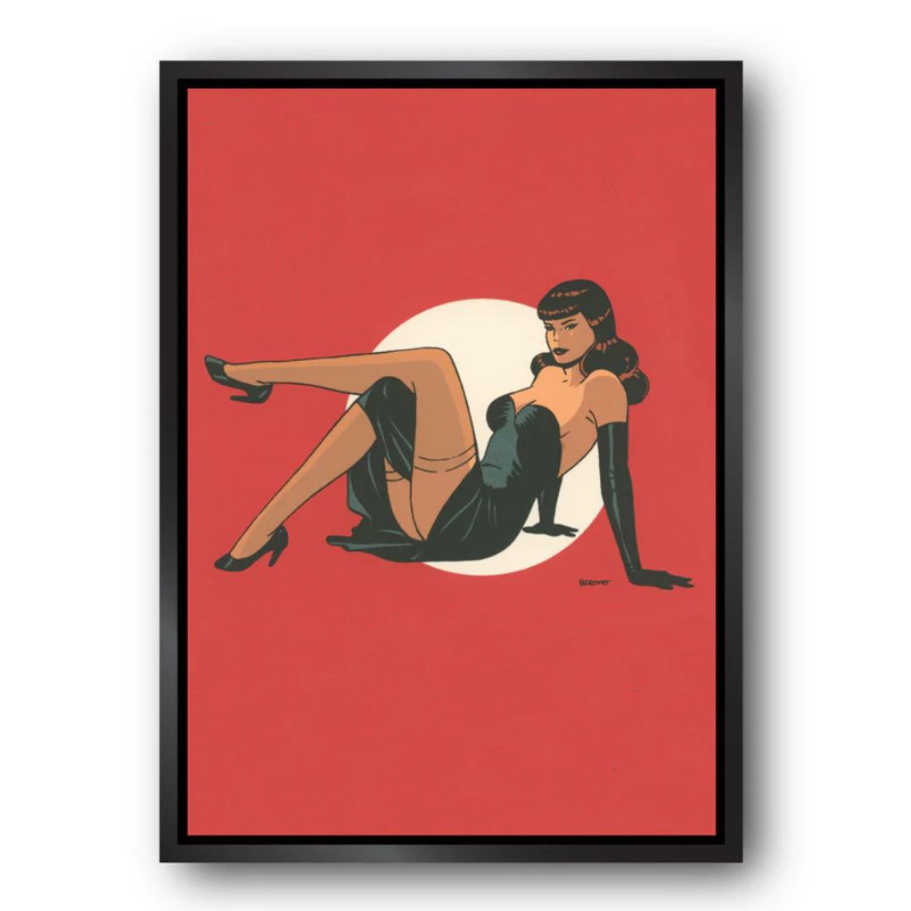 Tableau Pin up 7 - Fond rouge - principal