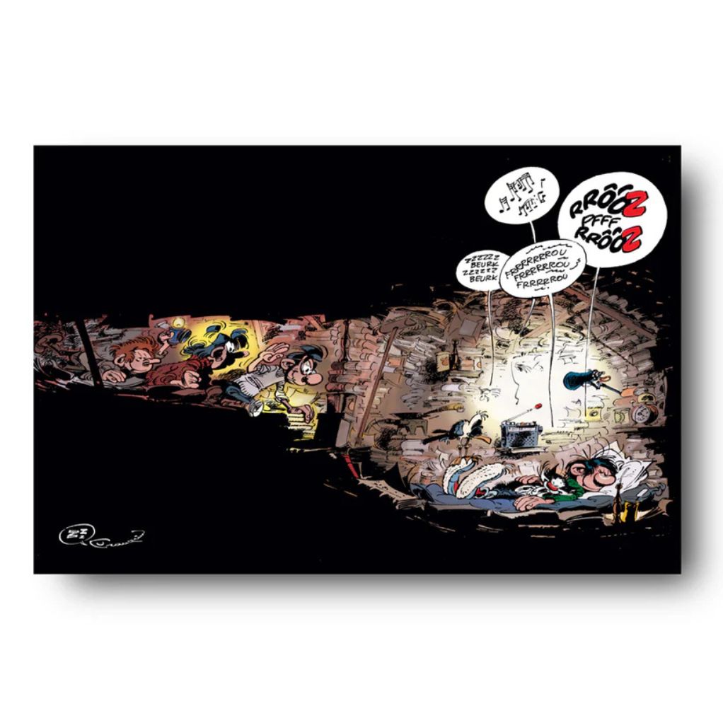 Tableau Gaston Lagaffe 9 - La sieste 75x50 cm - principal