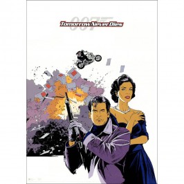 Sérigraphie Largo Winch - Hommage James Bond - Tomorrow never dies