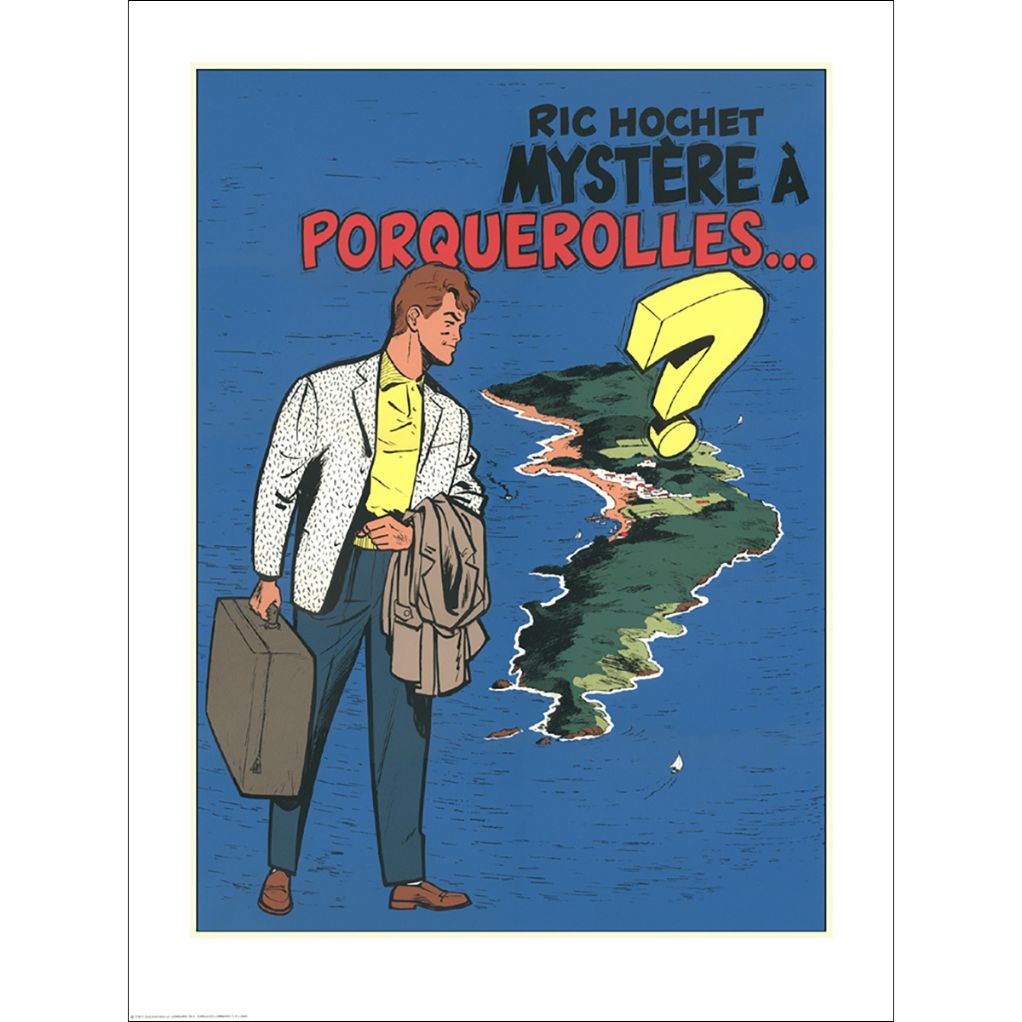 Sérigraphie Ric Hochet - Mystère à Porquerolles - principal