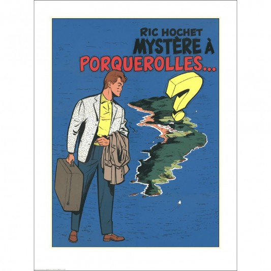 Sérigraphie Ric Hochet - Mystère à Porquerolles - principal
