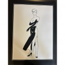 Sérigraphie Pin-up - Version N&B - principal