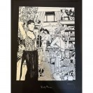 Sérigraphie Lady Paname - Version N&B - principal