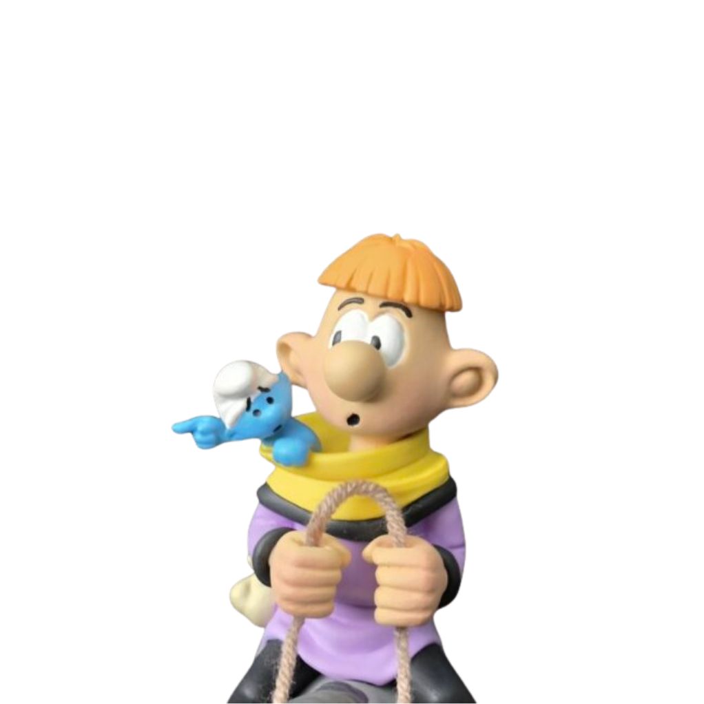 Figurine Olivier sur son âne & Le Schtroumpf Financier - principal