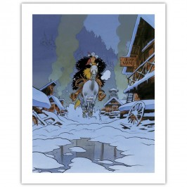 Digigraphie Lucky Luke - Galop dans la neige
