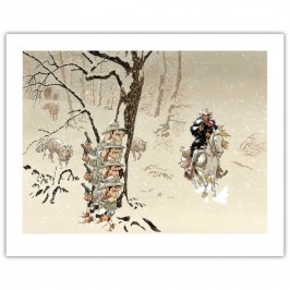 Digigraphie Lucky Luke - Dans la tempête