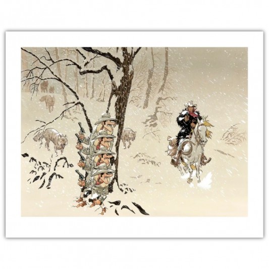 Digigraphie Lucky Luke - Dans la tempête - principal