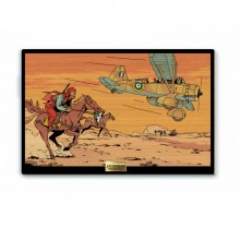 Tableau de collection Akimoff Blake et Mortimer Poursuite dans le désert