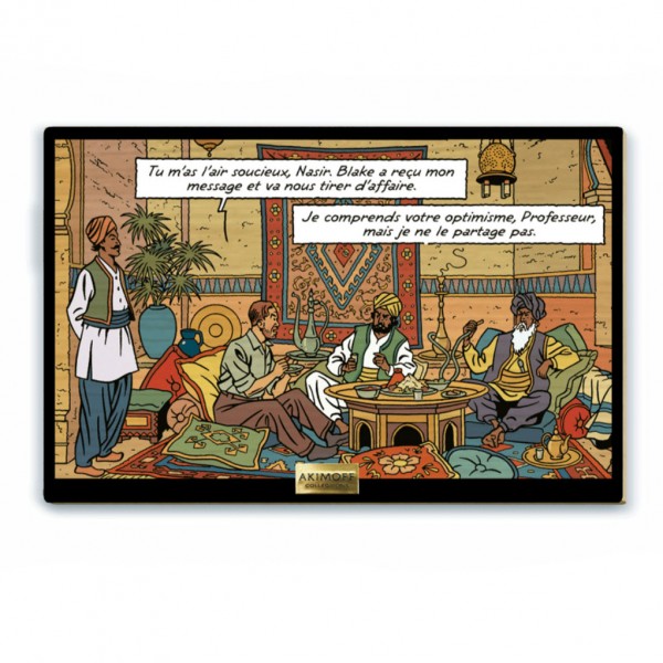 Panel painting Akimoff - Blake & Mortimer A heraty lunch
