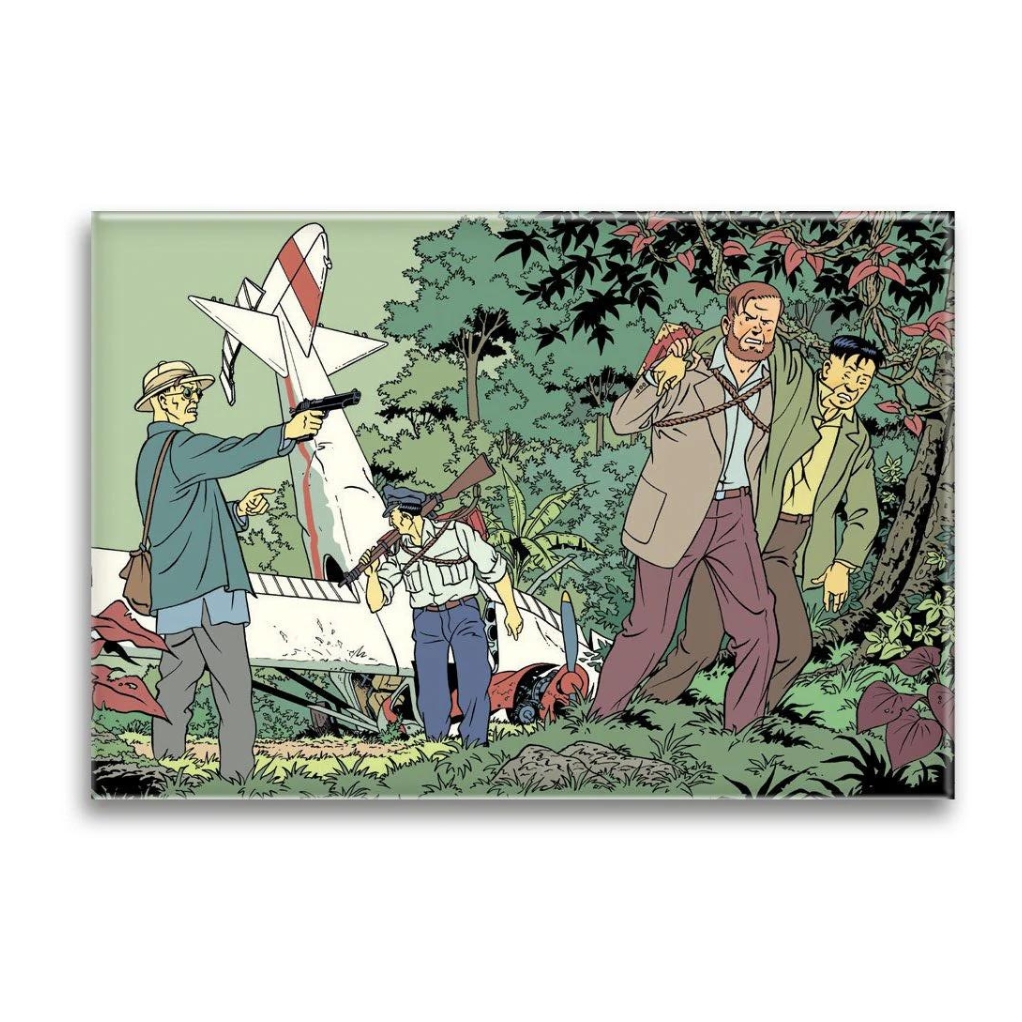 Magnet Blake & Mortimer, La Vallée des immortels, le crash de l'avion - principal