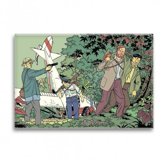 Magnet Blake & Mortimer, La Vallée des immortels, le crash de l'avion - principal