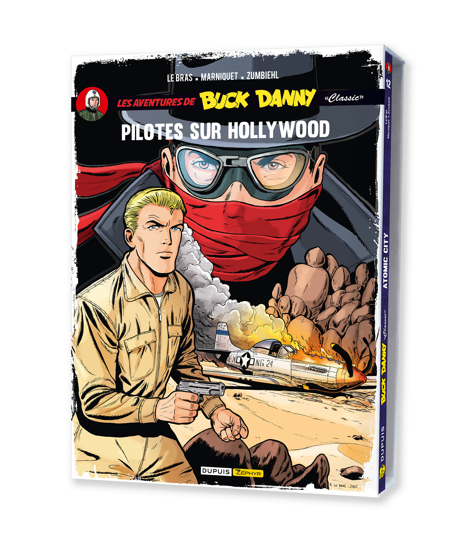 Coffret Buck Danny Classic T12 + ex-libris numéroté et signé avec cale - principal