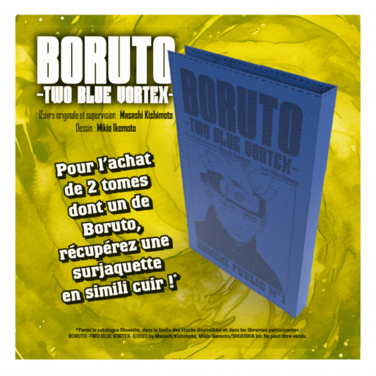 Jaquette simili-cuir Boruto Two blue Vortex - principal