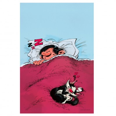 GASTON DANS SON LIT (Dibond 3mm 240x360) - principal