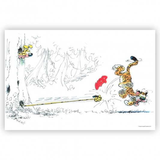 Marsupilami et Tigre (Dibond 36x24cm) - principal