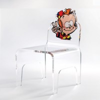 Chaise enfant Le Petit Spirou - Acrylique transparent