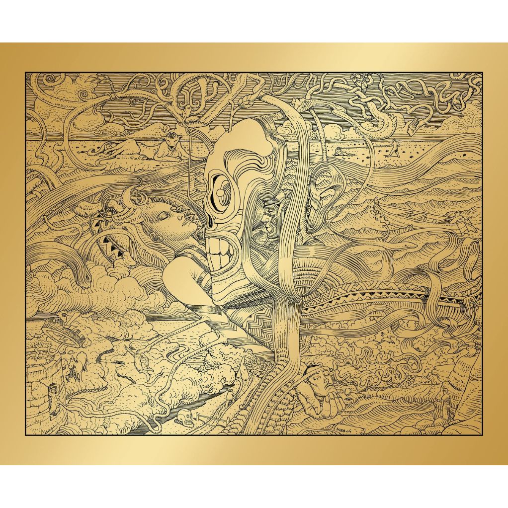 Sérigraphie - Le rêve du Major (Crâne) - Version Gold - principal