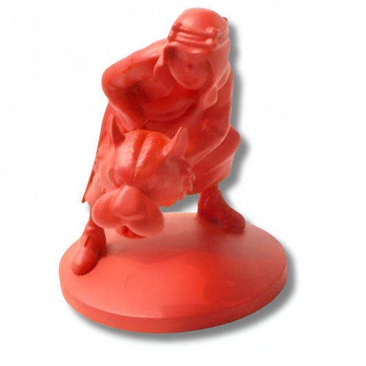 Figurine Tintin - Abdallah au tigre - Rouge - principal