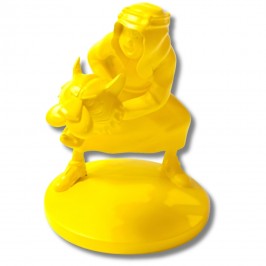 Figurine Tintin - Abdallah au tigre - Jaune