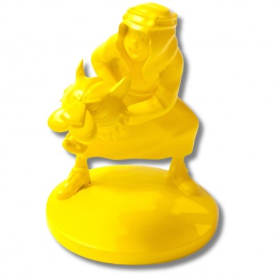 Figurine Tintin - Abdallah au tigre - Jaune