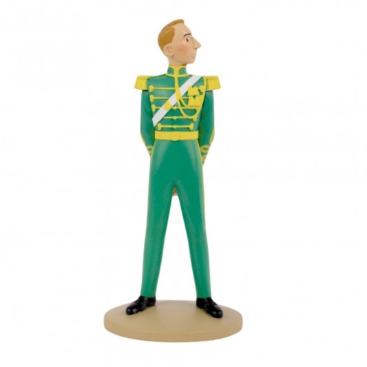 Figurine de collection Tintin, Hergé en officier de la cour Syldave 13cm - principal