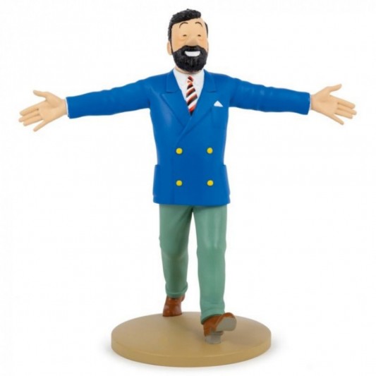 Figurine de collection Tintin, Haddock en veston bleu 13cm - principal