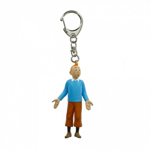 Tintin keychain with blue sweater