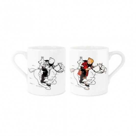 Mug Noir & Blanc/ Colorisé - Tintin en Amérique - principal