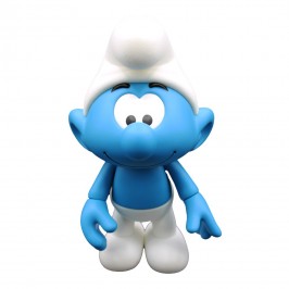 Figurine Les Schtroumpfs - Schtroumpf Blanc et Bleu Flocked