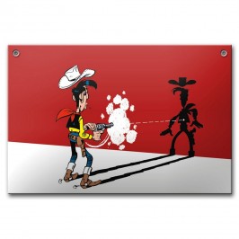 Plaque métal émaillée - Lucky Luke