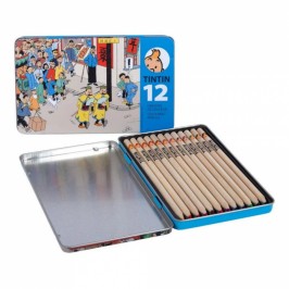 Boîte métal - Lotus 12 crayons couleur