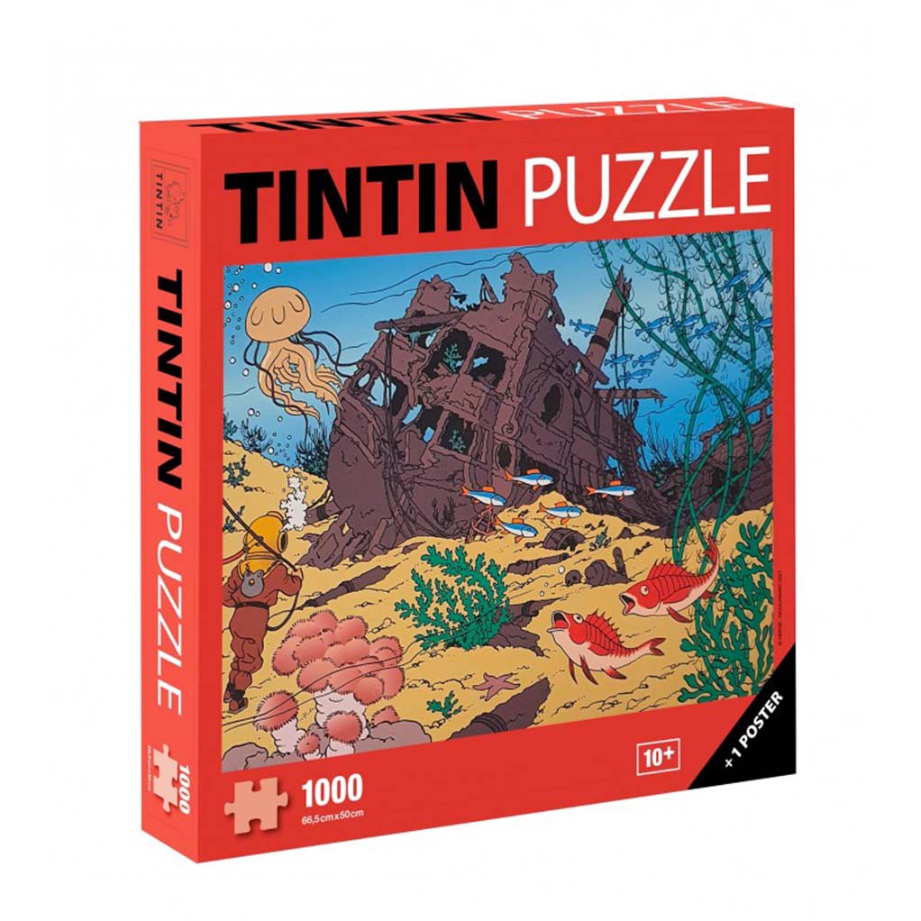 Puzzle Tintin épave de la Licorne 1000 pièces + poster - principal