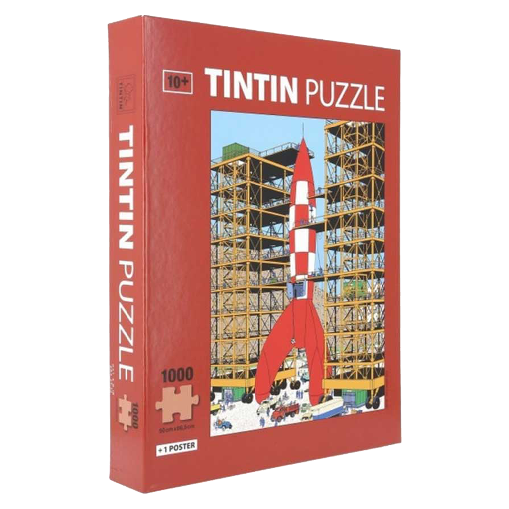 Puzzle Tintin oblectif lune base de lancement, 1000 pièces et poster - principal