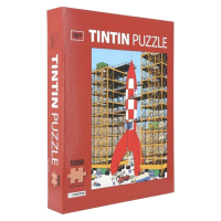 Puzzle Tintin oblectif lune base de lancement, 1000 pièces et poster