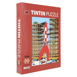 Puzzle Tintin oblectif lune base de lancement, 1000 pièces et poster