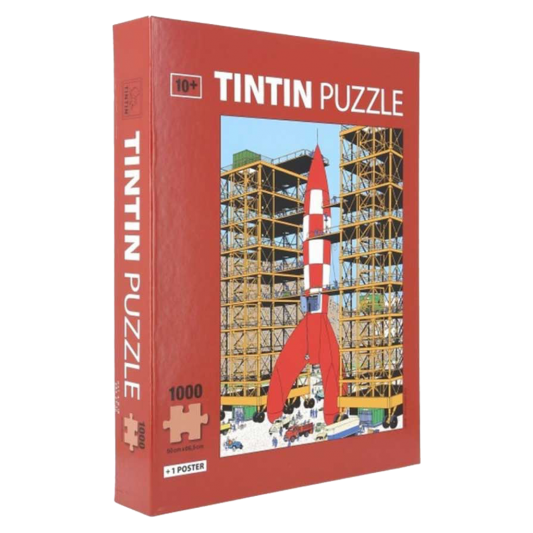 Puzzle Tintin oblectif lune base de lancement, 1000 pièces et poster - principal