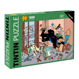 Puzzle Tintin chute porte tambour 1000 pièces et poster