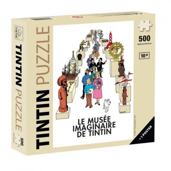 Tintin Puzzle - The Imagary Museum - 500 pieces with a poster