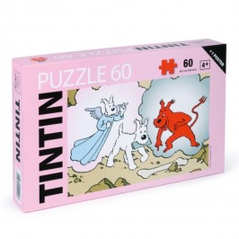 Puzzle Tintin - Milou, Mi-Ange Mi-Démon - 60 pièces + 1 poster