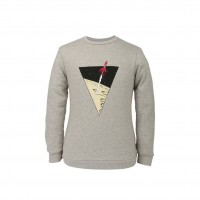 Sweat-Shirt Tintin, Triangle Fusée - Gris Clair Chiné - XL