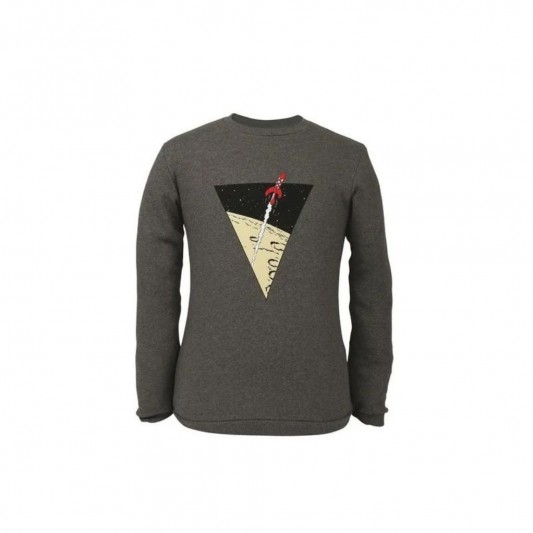 Sweat-Shirt  Tintin Triangle Fusée - Gris Foncé - Medium - principal