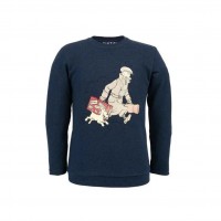 Sweat-shirt Tintin Ils arrivent - Bleu marine - 12 ans